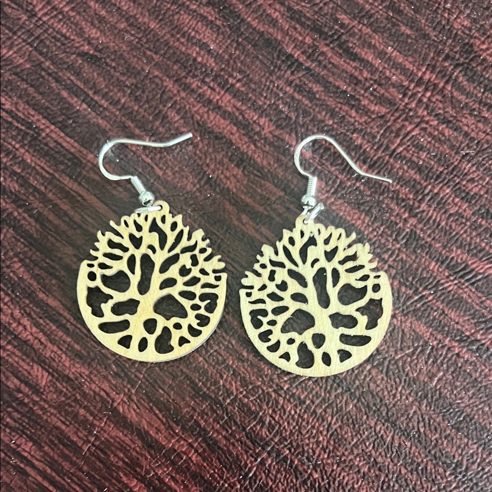 Tree of Life Wooden Earrings
